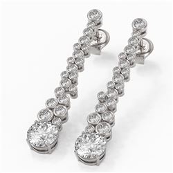 2.5 ctw Diamond Designer Earrings 18K White Gold - REF-301R6K