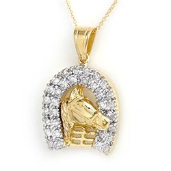1.25 ctw Certified VS/SI Diamond Pendant 14k Yellow Gold - REF-129Y3X