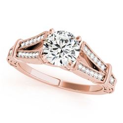 1.25 ctw Certified VS/SI Diamond Antique Ring 18k Rose Gold - REF-291K5Y