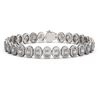 Image 1 : 12.2 ctw Oval Cut Diamond Micro Pave Bracelet 18K White Gold - REF-1025N8F