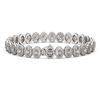 Image 2 : 12.2 ctw Oval Cut Diamond Micro Pave Bracelet 18K White Gold - REF-1025N8F