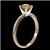 Image 3 : 1.04 ctw Certified Intense Yellow Diamond Engagment Ring 10k Rose Gold - REF-153A4N