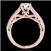Image 2 : 1.4 ctw Certified Diamond Solitaire Ring 10k Rose Gold - REF-190K9Y