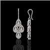 Image 2 : 3.07 ctw Pear Cut Diamond Micro Pave Earrings 18K White Gold - REF-269K2Y