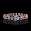 Image 1 : 16.08 ctw Tanzanite & Diamond Bracelet 14K Rose Gold - REF-236H4R