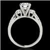 Image 2 : 1.5 ctw Certified Diamond 3 Stone Ring 10k White Gold - REF-204F5M