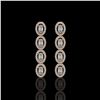 Image 1 : 3.84 ctw Oval Cut Diamond Micro Pave Earrings 18K Rose Gold - REF-334W6H