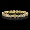 Image 2 : 8.83 ctw Emerald Cut Diamond Micro Pave Bracelet 18K Yellow Gold - REF-1051A2N