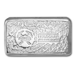 One piece 1 kilo 0.999 Fine Silver Bar Pioneer Metals - 212423