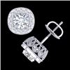 Image 3 : 1.69 ctw VS/SI Diamond Solitaire Art Deco Stud Earrings 18k White Gold - REF-263H6R