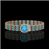 Image 1 : 29.89 ctw Swiss Topaz & Diamond Bracelet 14K Rose Gold - REF-281H8R