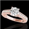 Image 1 : 1.82 ctw Certified Diamond Solitaire Ring 10k Rose Gold - REF-354A5N