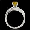 Image 2 : 1.15 ctw Certified SI Intense Yellow Diamond Bypass Ring 10k White Gold - REF-184H3R