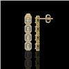 Image 2 : 3.84 ctw Emerald Cut Diamond Micro Pave Earrings 18K Yellow Gold - REF-459F8M