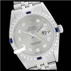 Rolex Ladies Stainless Steel, Diam Dial & Diam/Sapphire Bezel, Sapphire Crystal