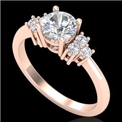 1 ctw VS/SI Diamond Ring 18k Rose Gold - REF-227W3H