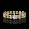 Image 1 : 14.86 ctw Rare Oval Diamond Bracelet 18K Yellow Gold - REF-2152N8F