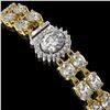 Image 3 : 14.86 ctw Rare Oval Diamond Bracelet 18K Yellow Gold - REF-2152N8F