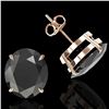 Image 2 : 18 ctw Black Diamond Designer Stud Earrings 14k Rose Gold - REF-381N8F