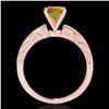 Image 2 : 1.43 ctw Certified SI Intense Yellow Diamond Antique Ring 10k Rose Gold - REF-259W3H