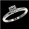 Image 2 : 0.77 ctw Certified Quality Diamond Engagment Ring 10k White Gold - REF-68F2M