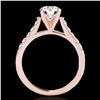 Image 2 : 1.2 ctw Certified Diamond Solitaire Ring 10k Rose Gold - REF-190A9N