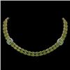 Image 1 : 38.37 ctw Tourmaline & Diamond Necklace 14K Yellow Gold - REF-527X3A