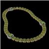 Image 2 : 38.37 ctw Tourmaline & Diamond Necklace 14K Yellow Gold - REF-527X3A