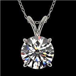 1.50 ctw Certified Quality Diamond Necklace 10k White Gold - REF-224H8R