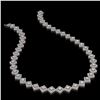 Image 2 : 16.4 ctw Princess Cut Diamond Micro Pave Necklace 18K White Gold - REF-1402F6M