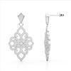 Image 3 : 2.50 ctw Micro Pave VS/SI Diamond Designer Earrings 14k White Gold - REF-236M4G