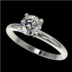 1.05 ctw Certified Quality Diamond Engagment Ring 10k White Gold - REF-141N3F