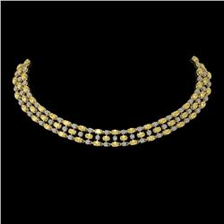 51.17 ctw Fancy Citrine & Diamond Necklace 10K Yellow Gold - REF-527M3G