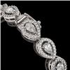 Image 3 : 7.29 ctw Pear Cut Diamond Micro Pave Bracelet 18K White Gold - REF-633M8G