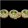 Image 3 : 99.35 ctw Tourmaline & Diamond Victorian Necklace 14K Yellow Gold - REF-2947Y8X