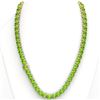 Image 3 : 100 ctw Peridot & VS/SI Diamond Halo Micro Necklace 14k Yellow Gold - REF-528N9F