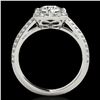 Image 2 : 1.5 ctw Certified Diamond Solitaire Halo Ring 10k White Gold - REF-190X9A