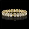 Image 2 : 17.28 ctw Emerald Cut Diamond Micro Pave Bracelet 18K Yellow Gold - REF-2686F8M