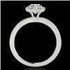 Image 2 : 1.15 ctw Certified Diamond Solitaire Halo Ring 10k White Gold - REF-190R9K