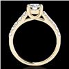 Image 2 : 2.1 ctw Certified Diamond Solitaire Ring 10k Yellow Gold - REF-368N2F