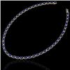 Image 2 : 55.5.0 ctw Sapphire & VS/SI Diamond Eternity Necklace 10k Yellow Gold - REF-292A2N