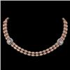Image 1 : 37.49 ctw Morganite & Diamond Necklace 14K Rose Gold - REF-527X3A