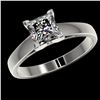 Image 2 : 1.25 ctw Certified VS/SI Quality Princess Diamond Ring 10k White Gold - REF-304H6R