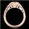 Image 3 : 1.07 ctw Intense Fancy Yellow Diamond Art Deco Ring 18k Rose Gold - REF-200W2H