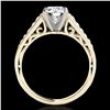 Image 2 : 1.35 ctw Certified Diamond Solitaire Ring 10k Yellow Gold - REF-177R3K