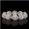 Image 2 : 40.92 ctw Morganite & Diamond Victorian Bracelet 14K White Gold - REF-1709Y3X