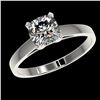 Image 2 : 1 ctw Certified VS/SI Quality Cushion Cut Diamond Ring 10k White Gold - REF-243K2Y