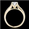 Image 2 : 1.25 ctw Certified Diamond Solitaire Ring 10k Yellow Gold - REF-190N9F