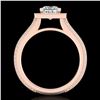 Image 1 : 2 ctw Princess VS/SI Diamond Solitaire Micro Pave Ring 18k Rose Gold - REF-472N8F