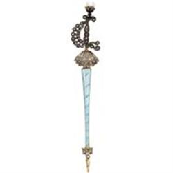 Pearl, Diamond, Enamel, Sword Brooch, Russian